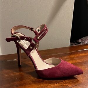 Via Spiga Burgundy Suede Heels